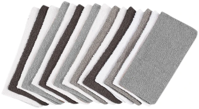 Main image of Mainstays 18-Pack Washcloth Bundle, Grey Multi