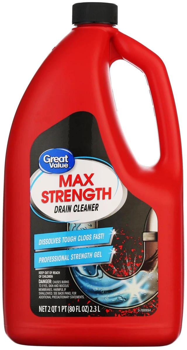 Main image of Great Value Drain Clog Remover, Unscented, 80fl oz