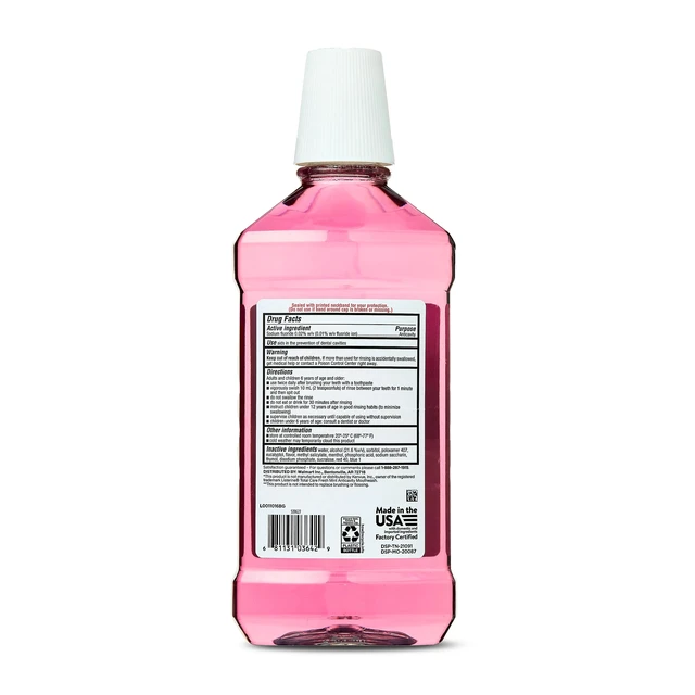 Alt view image 2 of 6 - Equate Anticavity Mouthwash Fresh Mint 1L