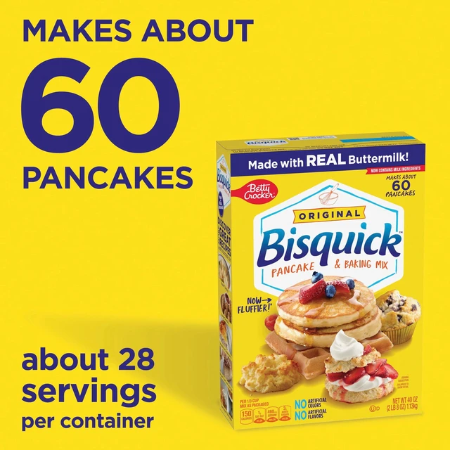 Alt view image 4 of 5 - Betty Crocker Bisquick Original Pancake and Baking Mix, 40 oz