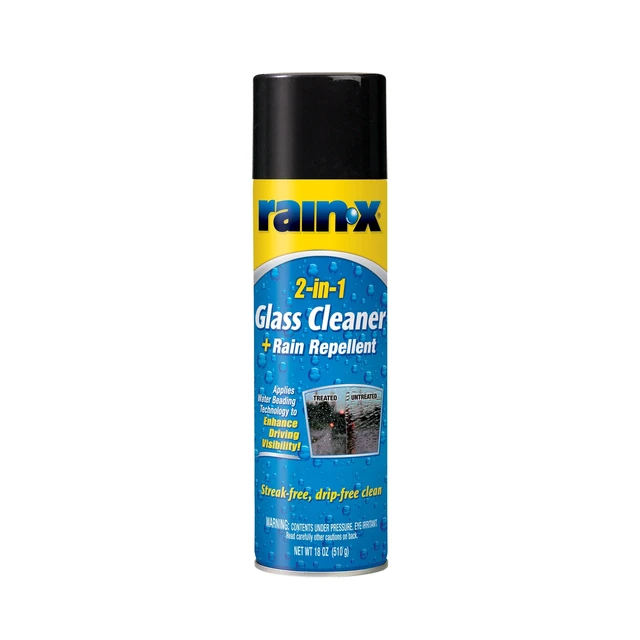Alt view image 7 of 7 - RainX 2 in 1 Glass Cleaner and Rain Repellent, 18 Ounce Aerosol, 5080233W