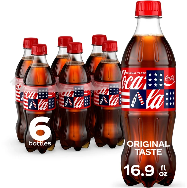 Main image of Coca-Cola Soda Pop 16.9fl oz 6 Pack Bottles