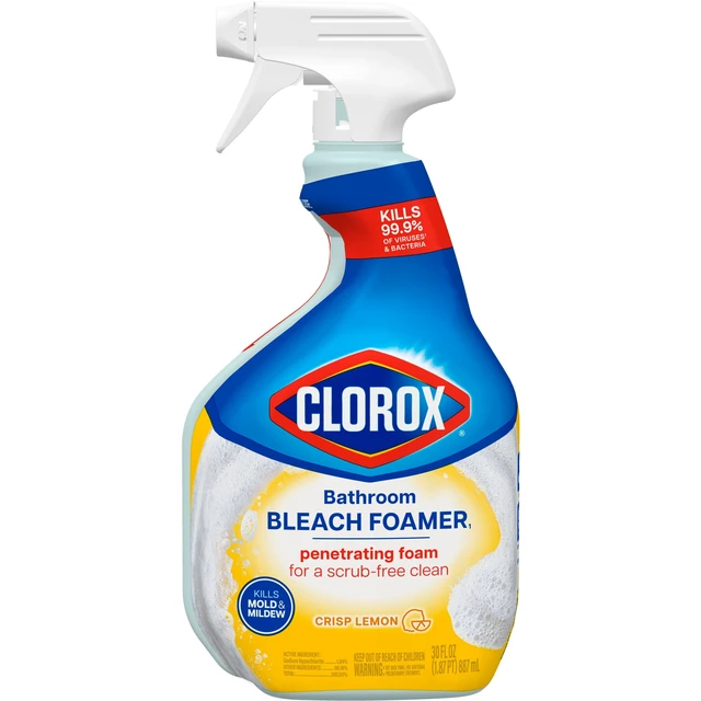 Alt view image 2 of 5 - Clorox Bleach Foamer Bathroom and Shower Cleaner Spray, Crisp Lemon, 30fl oz