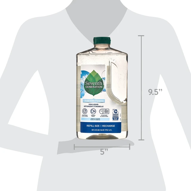 Alt view image 6 of 6 - Seventh Generation Free & Clear Dish Soap Refill, Fragrance Free, 50fl oz