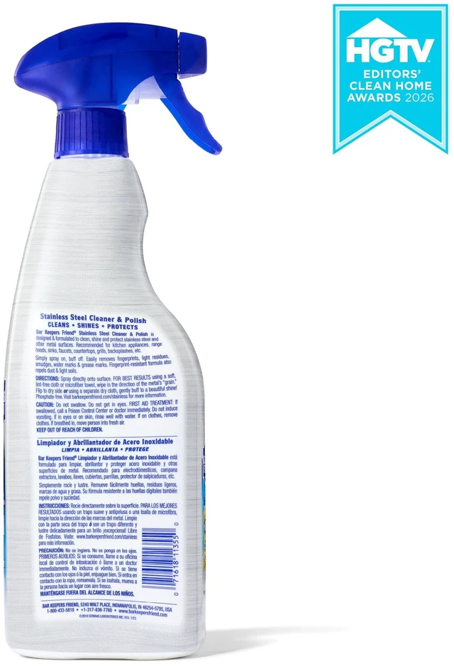 Alt view image 6 of 6 - Bar Keepers Friend Stainless Steel & Polish Cleaner Trigger Spray