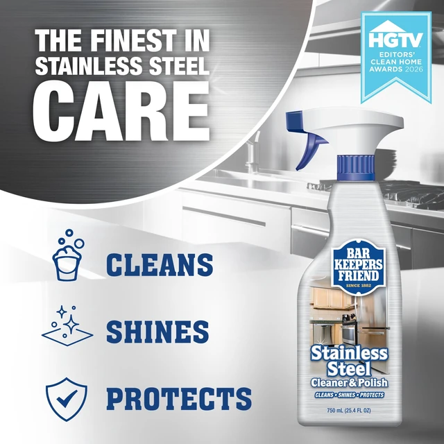 Alt view image 2 of 6 - Bar Keepers Friend Stainless Steel & Polish Cleaner Trigger Spray