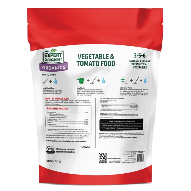Alt view image 5 of 7 - Expert Gardener Organics 4lb Vegetable & Tomato Food