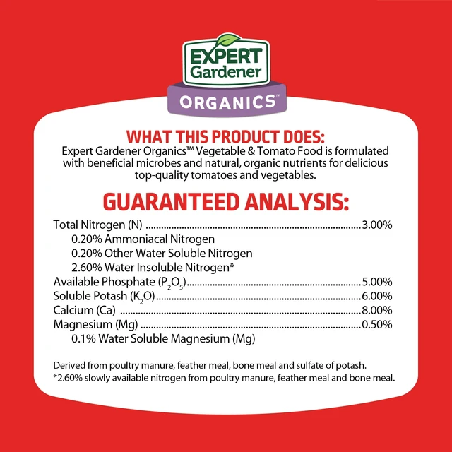 Alt view image 3 of 7 - Expert Gardener Organics 4lb Vegetable & Tomato Food