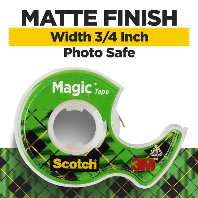 Alt view image 3 of 6 - Scotch Magic Tape Dispenser, Clear, 3/4in x 325in, 3 Dispensers
