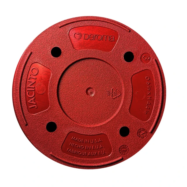 Alt view image 6 of 7 - Jacinto Recycled Plastic Planter, 8inch Opening Diameter, Red Color