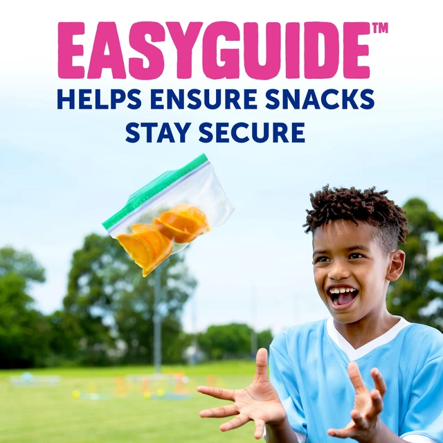 Alt view image 4 of 5 - Ziploc EasyGuide Texture Grip 'n Seal Technology Snack Bags, 100 Count, Food Storage Zipper