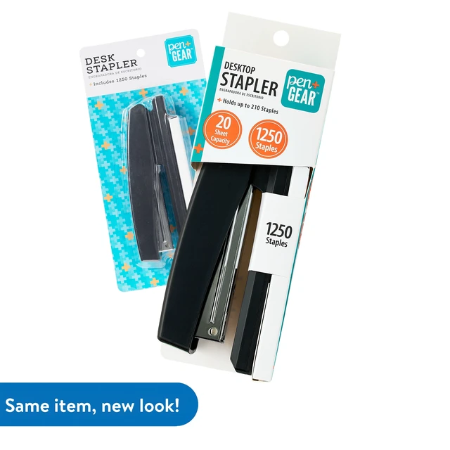 Alt view image 4 of 6 - Pen + Gear 20-Sheet Desktop Stapler with 1250 Staples,Black,Manual