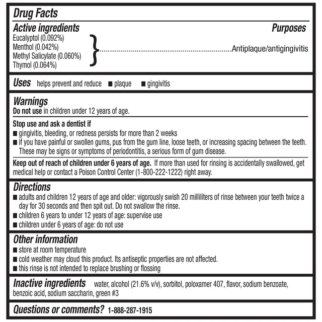 Alt view image 2 of 6 - Equate Antiseptic Mouthwash Blue Mint 1.5L