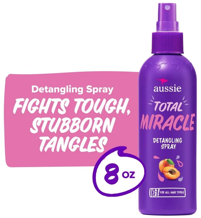 Main image of Aussie Total Miracle Hair Detangling Spray with Apricot Oil, 8 fl oz, for All Hair Types