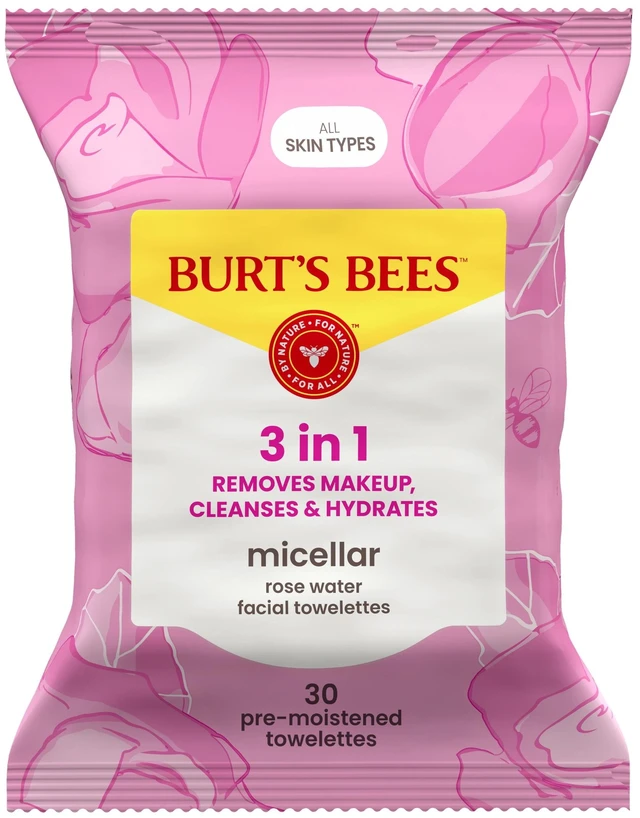 Main image of Burt's Bees Micellar Facial Towelettes with Rose Water, 30 Count