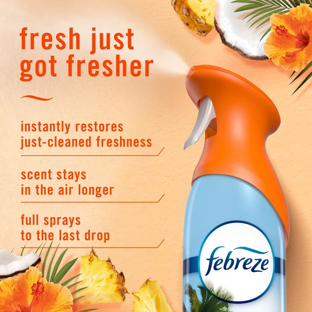Alt view image 4 of 6 - Febreze Air Mist Air Freshener Spray, Hawaiian Aloha Scent, 8.1oz 2 Count