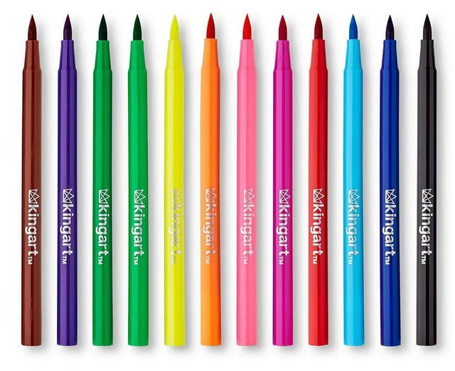 Alt view image 4 of 6 - KINGART Studio Watercolor Brush Markers 12 Colors