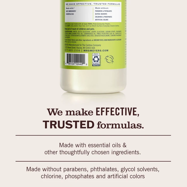 Alt view image 4 of 5 - Mrs. Meyer's Clean Day Multi-Surface Everyday Concentrate, Lemon Verbena, 32 Fl Oz