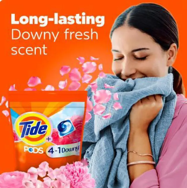 Alt view image 3 of 3 - Tide PODS Laundry Detergent Pacs with a Touch of Downy Freshness, 3X Cleaning Power, 11 Count