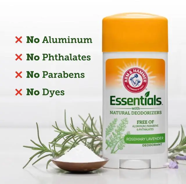 Alt view image 2 of 6 - ARM & HAMMER Essentials Deodorant, Fresh Rosemary Lavender, with Natural Deodorizers, 2.5 oz, 2 Ct