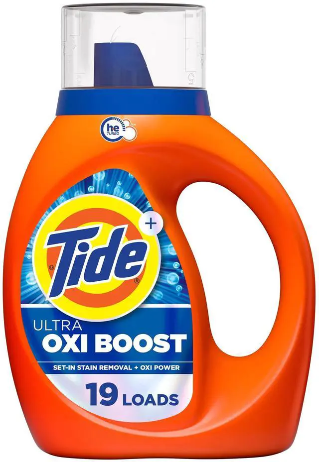 Main image of Tide Laundry Detergent Liquid with Ultra Oxi Boost, Advanced Stain Remover, 27 fl oz, 19 Loads
