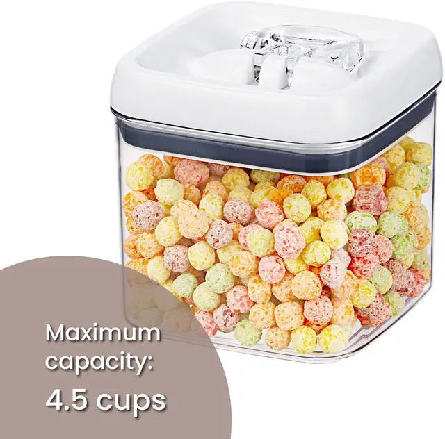Alt view image 3 of 6 - Better Homes & Gardens Canister - 4.5 Cup Flip-Tite® Square Food Storage Container, Designed to Help with Pantry Organization and Food Storage