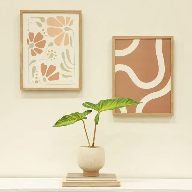 Alt view image 3 of 6 - Mainstays 5.5 in Cream Speckle Ceramic Indoor Planter with Tan Base