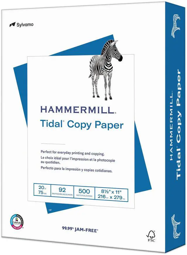 Main image of Hammermill Tidal Copy Paper, 8.5" x 11", 20 lb, 92 Bright White, 500 Sheets