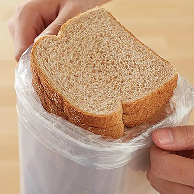 Alt view image 6 of 7 - Mainstays Plastic Bread Bin and Bread Storage Keeper Container with Lid, Pantry Bread Organizer for Loaf Bread and Food Storage, Clear with Gray Lid, 5.25" x 5.25" x 13.62"