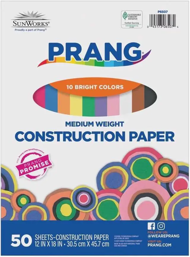 Alt view image 3 of 5 - Prang (Formerly SunWorks) Construction Paper, 10 Assorted Colors, 12" x 18", 50 Sheets