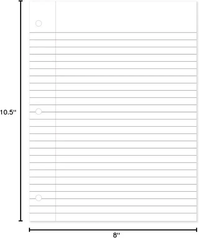 Alt view image 4 of 6 - Mead Loose Leaf Paper, Wide Ruled Filler Notebook Paper, 8" x 10-1/2", 200 Sheets, Fits 3-Ring Binder (15200)