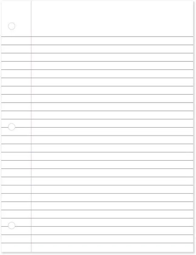 Alt view image 2 of 6 - Mead Loose Leaf Paper, Wide Ruled Filler Notebook Paper, 8" x 10-1/2", 200 Sheets, Fits 3-Ring Binder (15200)