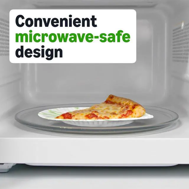 Alt view image 6 of 6 - Amazon Basics Everyday Disposable Paper Plates, 8.62 Inch, Microwave-Safe, Cut Resistant, Soak-Proof, 100 Count, Packaging May Vary