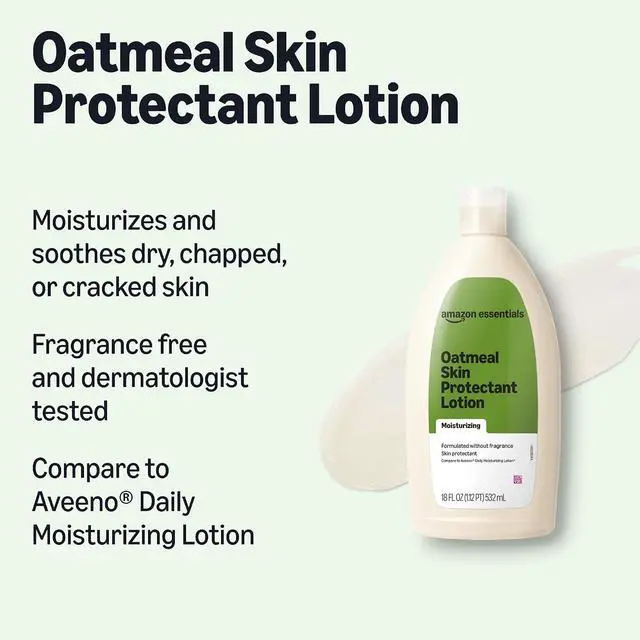 Alt view image 6 of 6 - Amazon Essentials Daily Oatmeal Body Lotion and Skin Protectant Moisturizer, Fragrance Free, 18 Fl Oz (Pack of 1) (Previously Amazon Basics)