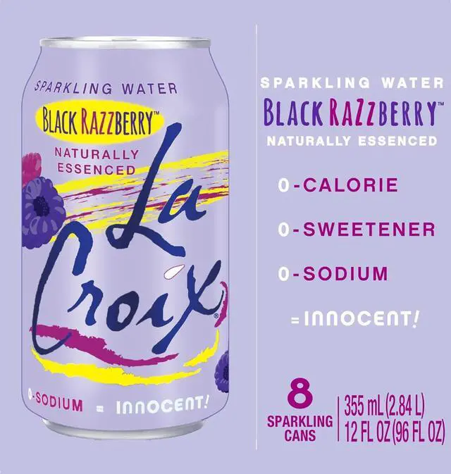 Alt view image 2 of 6 - La Croix Sparkling Water, Black Razzberry, 12 Fl Oz (pack of 8)