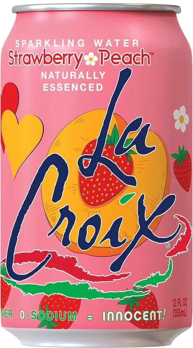 Alt view image 2 of 6 - La Croix Sparkling Water, Strawberry Peach, 12 Fl Oz (Pack of 8)