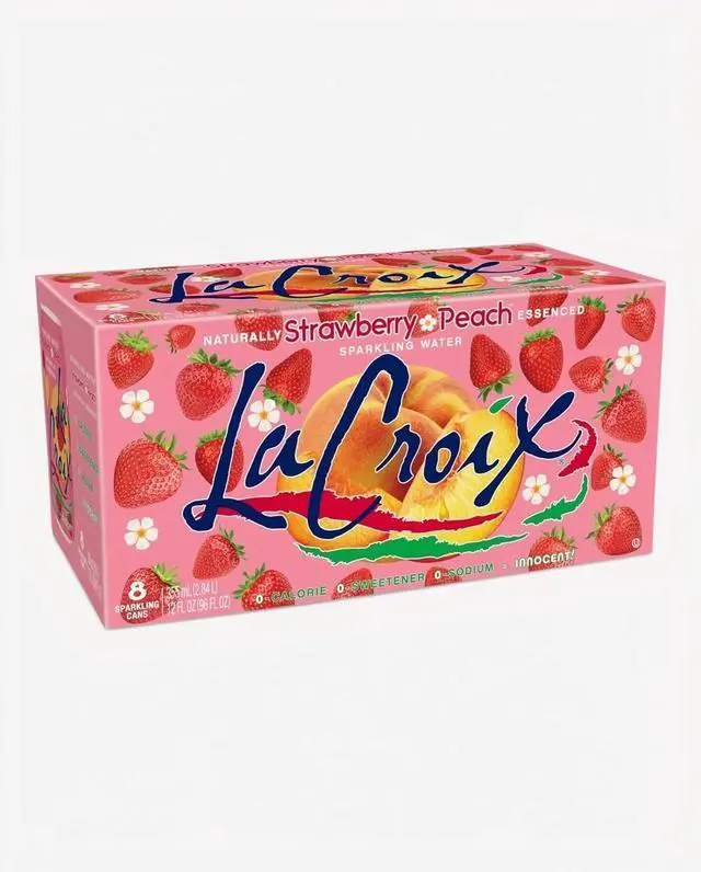 Alt view image 3 of 6 - La Croix Sparkling Water, Strawberry Peach, 12 Fl Oz (Pack of 8)