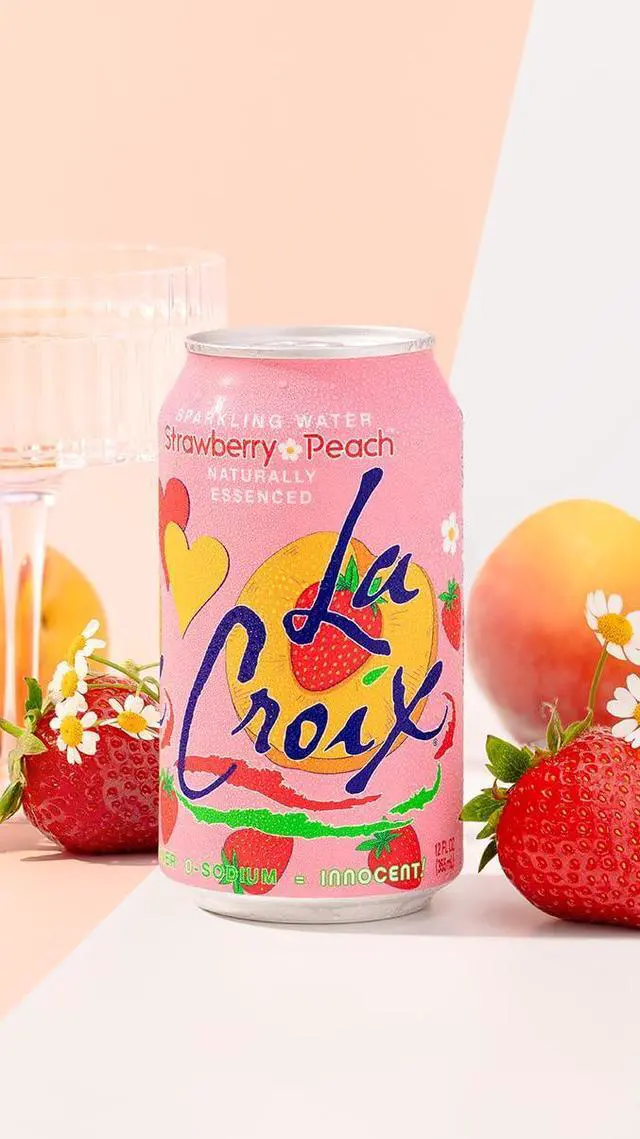 Alt view image 5 of 6 - La Croix Sparkling Water, Strawberry Peach, 12 Fl Oz (Pack of 8)