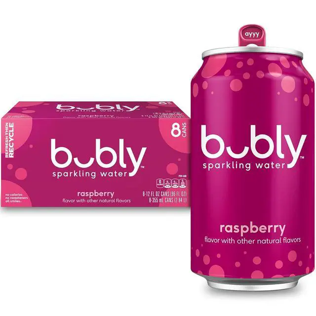 Alt view image 7 of 7 - bubly Sparkling Water, Raspberry, 12 Fl Oz Cans (8 Pack)