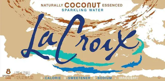 Alt view image 6 of 6 - La Croix, Water Sparkling Coconut, 12 Fl Oz, 8 Count