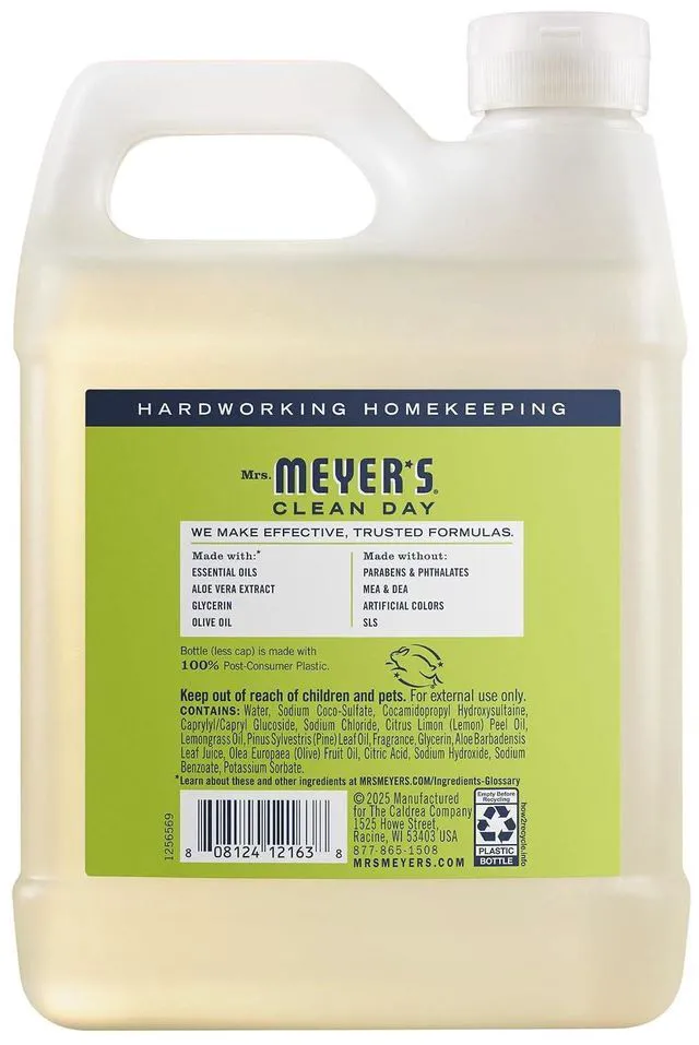 Alt view image 4 of 6 - Mrs. Meyer's Clean Day, Hand Soap Refill, Lemon Verbena Scent, 33 Fl Oz