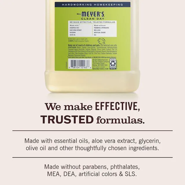 Alt view image 5 of 6 - Mrs. Meyer's Clean Day, Hand Soap Refill, Lemon Verbena Scent, 33 Fl Oz