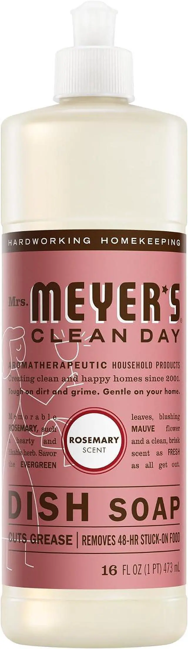 Main image of MRS. MEYER'S CLEAN DAY Liquid Dish Soap, Rosemary, 16 fl. oz