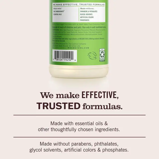 Alt view image 6 of 6 - MRS. MEYER'S CLEAN DAY Multi-Surface Cleaner, Fresh Cut Grass, 16fl oz