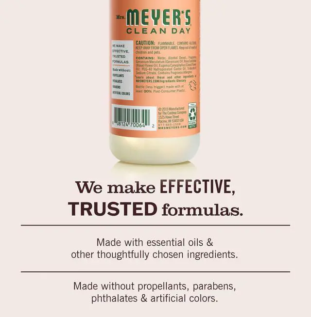 Alt view image 3 of 6 - Mrs. Meyer's Clean Day Room Spray, Geranium Scent, 8 fl oz