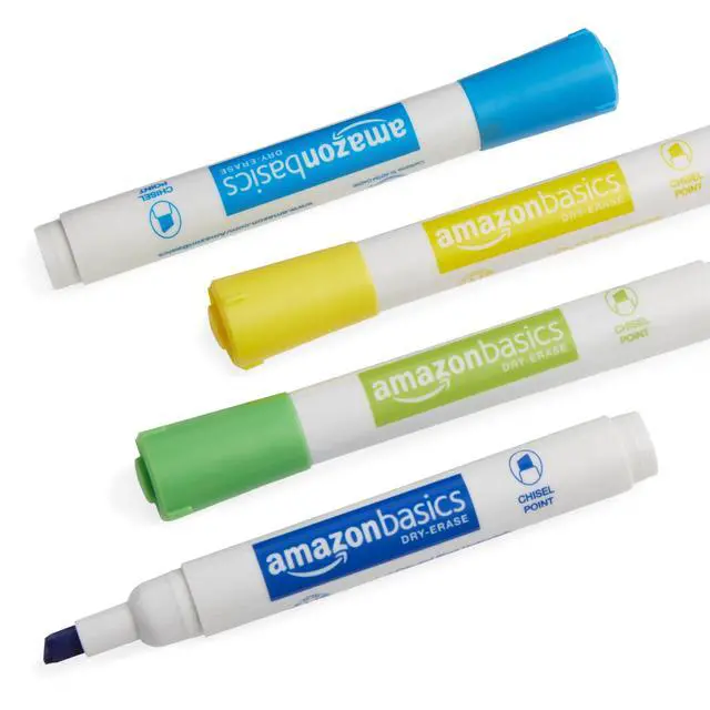 Alt view image 5 of 6 - Amazon Basics Lowe-Odor Dry Erase Whiteboard Markers, Chisel Tip, Quick-Dry, Black, 12-Pack