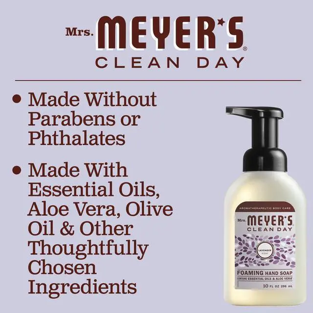 Alt view image 5 of 5 - Mrs. Meyer's Clean Day Foaming Hand Soap, Lavender Scent, 10Ounce Bottle
