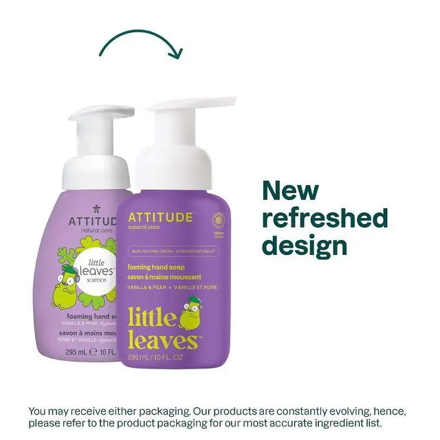 Alt view image 5 of 6 - ATTITUDE Foaming Hand Soap for Kids, Vanilla & Pear, 10Fl Oz, EWG Verified, Dermatologically Tested, Plant- and Mineral-Based, Vegan