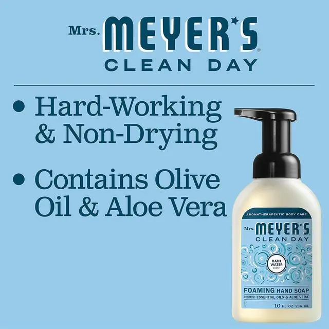 Alt view image 5 of 6 - Mrs. Meyer's Clean Day Foaming Hand Soap, Rainwater Scent, 10 fl oz