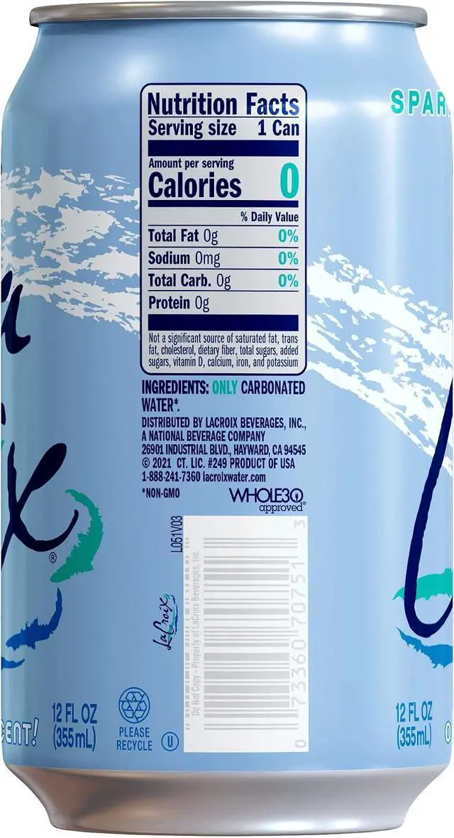 Alt view image 4 of 4 - La Croix Pure Sparkling Water, 12 Fl Oz, 12-Pack